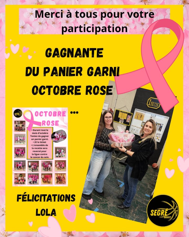 GAGNANTE DU PANIER OCTOBRE ROSE !!!