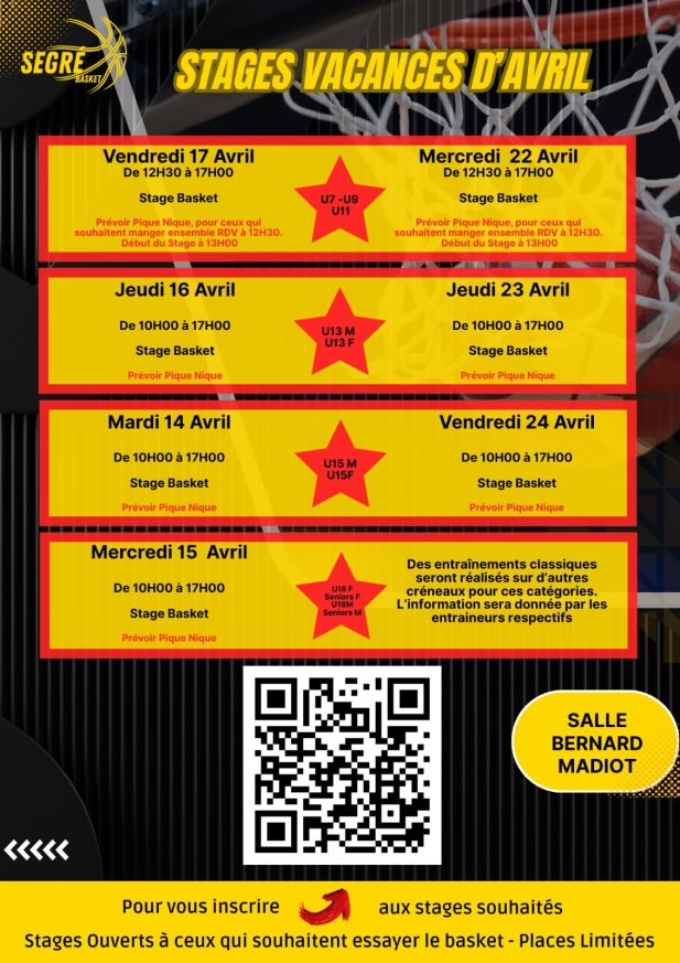 STAGES VACANCES DE PRINTEMPS !